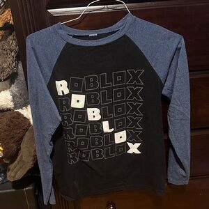 Roblox Kids Long Sleeve Tee - Black and Blue